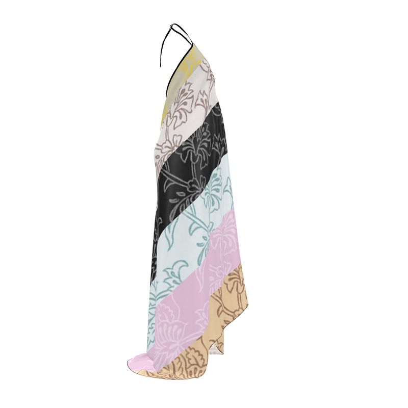 Flower print Halterneck backless dress