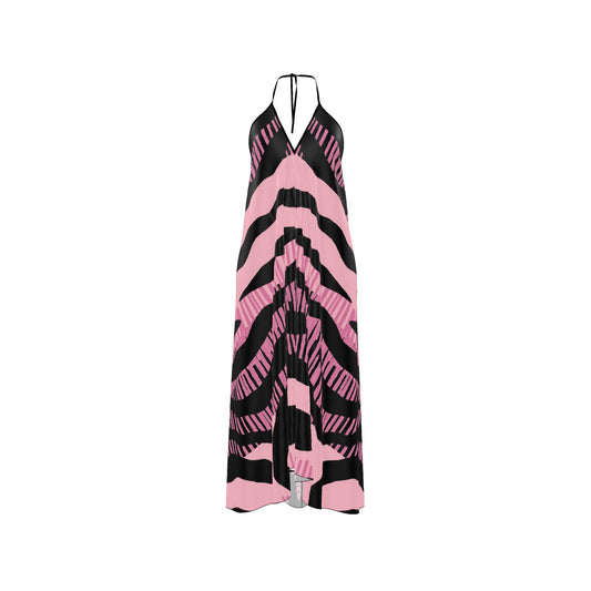 Halterneck backless dress