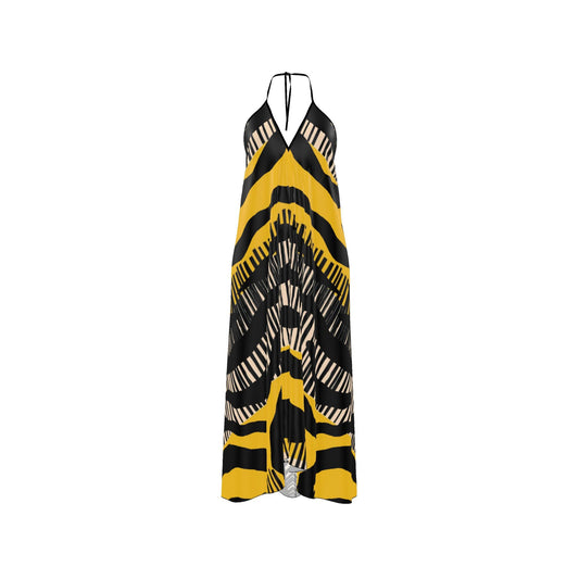Halterneck backless dress