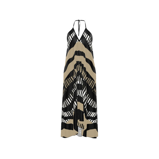 Halterneck backless dress